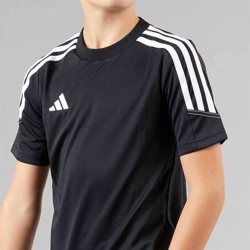 adidas Junior Tiro 23 Club Training T-Shirt Black/White - Image 3