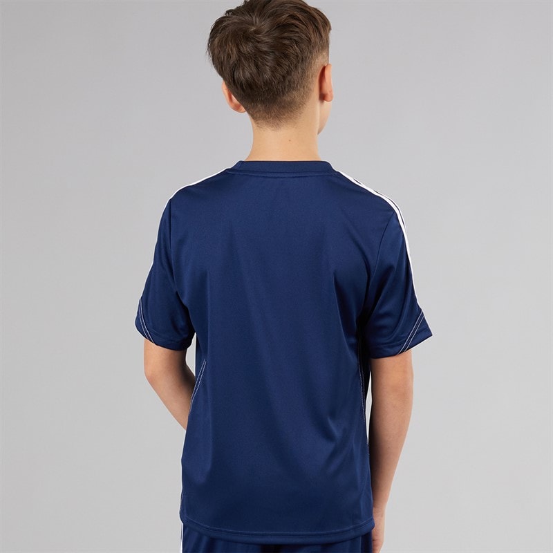 adidas Junior Tiro 23 Club T Shirt Team Navy Blue 2/White - Image 2