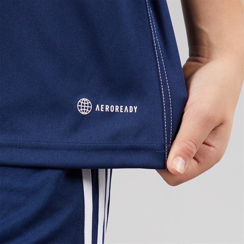 adidas Junior Tiro 23 Club T Shirt Team Navy Blue 2/White - Image 5