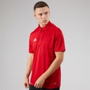 adidas Mens Entrada 22 Short Sleeve Polo Shirt Team Power Red
