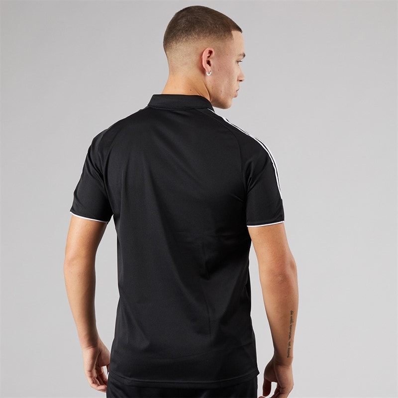 adidas Mens Tiro 23 League Short Sleeve Polo Shirt Black - Image 2