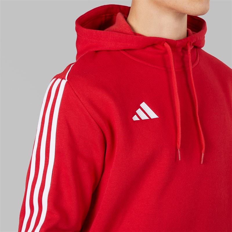 adidas Mens Tiro 23 League Pullover Sweat Hoodie Team Power Red - Image 3