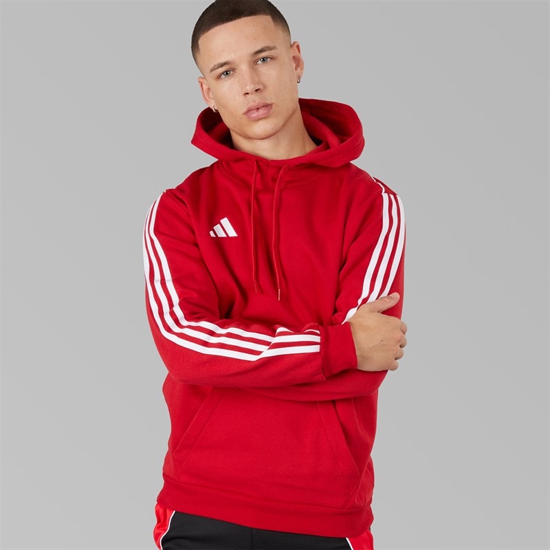 adidas Mens Tiro 23 League Pullover Sweat Hoodie Team Power Red - Image 5