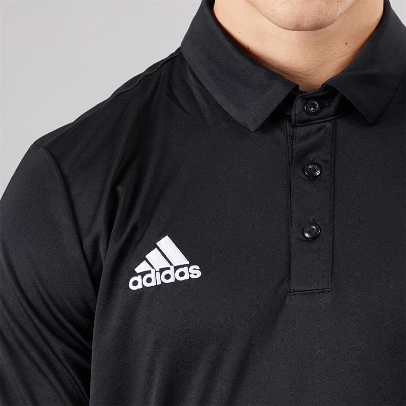 adidas Mens Entrada 22 Short Sleeve Polo Shirt Black - Image 3