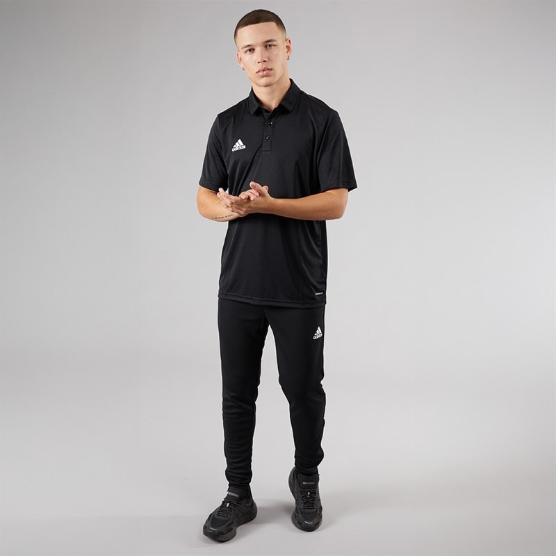 adidas Mens Entrada 22 Short Sleeve Polo Shirt Black - Image 4