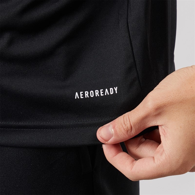adidas Mens Entrada 22 Short Sleeve Polo Shirt Black - Image 5