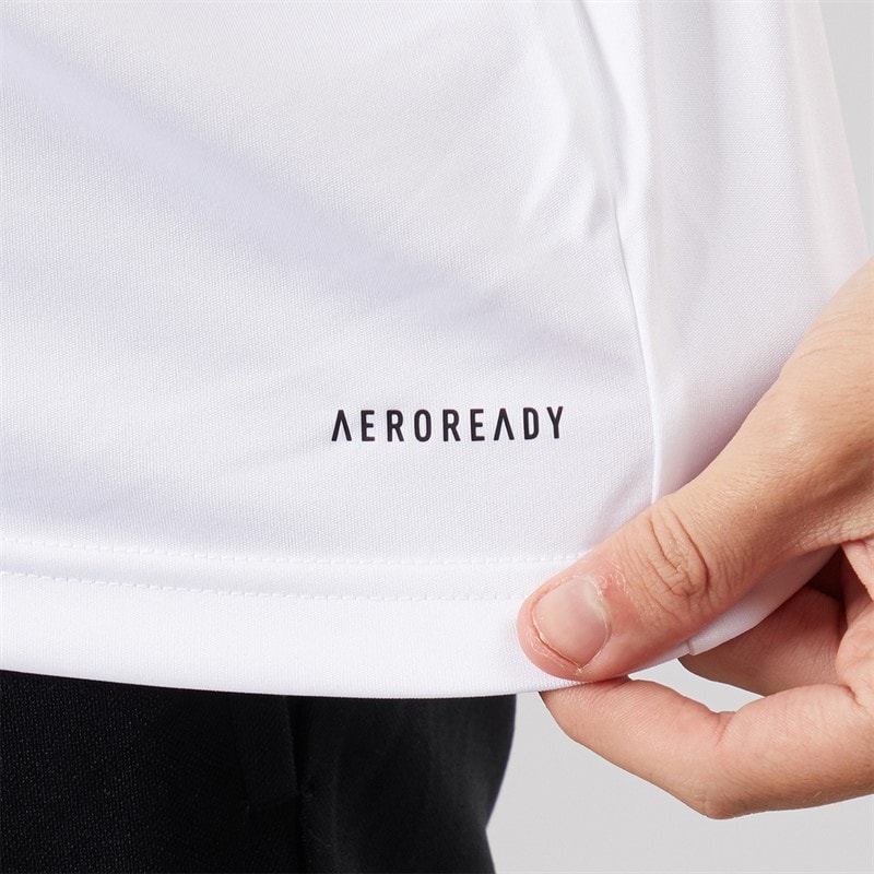 adidas Mens Entrada 22 Short Sleeve Polo Shirt White - Image 5