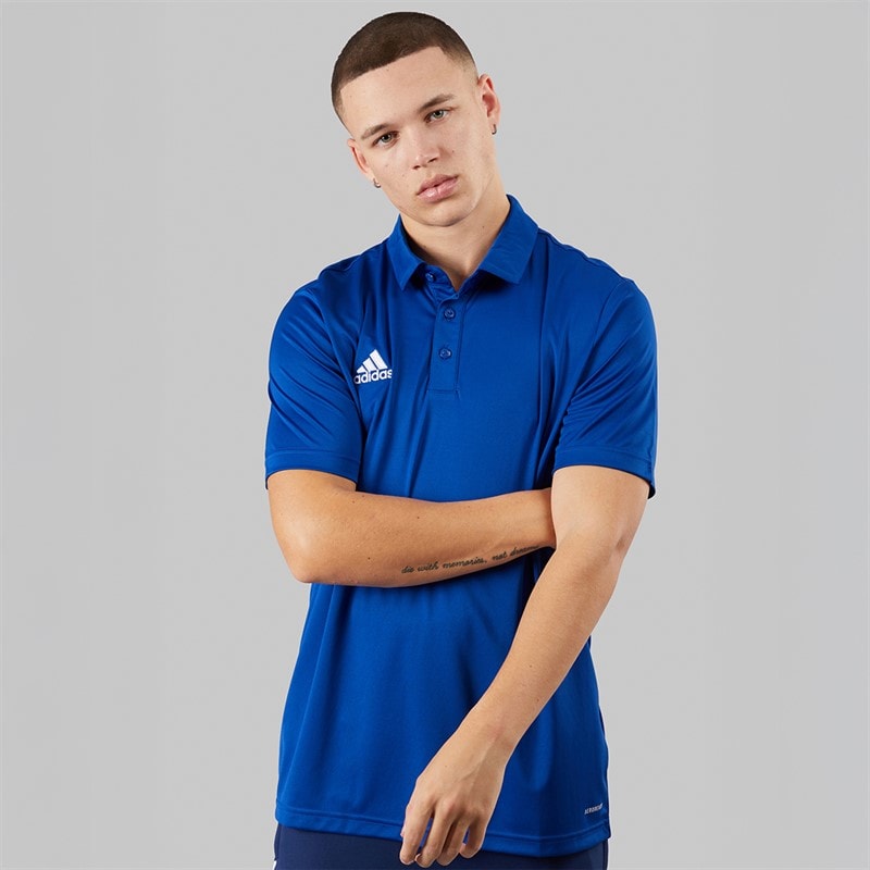 adidas Mens Entrada 22 Short Sleeve Polo Shirt Team Royal Blue - Image 1