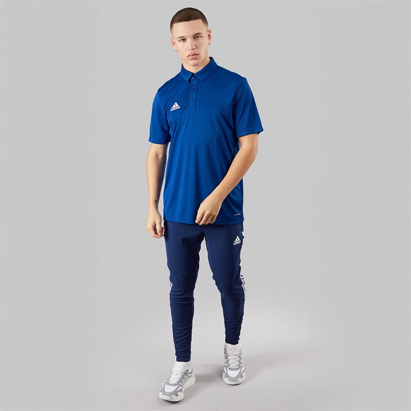 adidas Mens Entrada 22 Short Sleeve Polo Shirt Team Royal Blue - Image 4