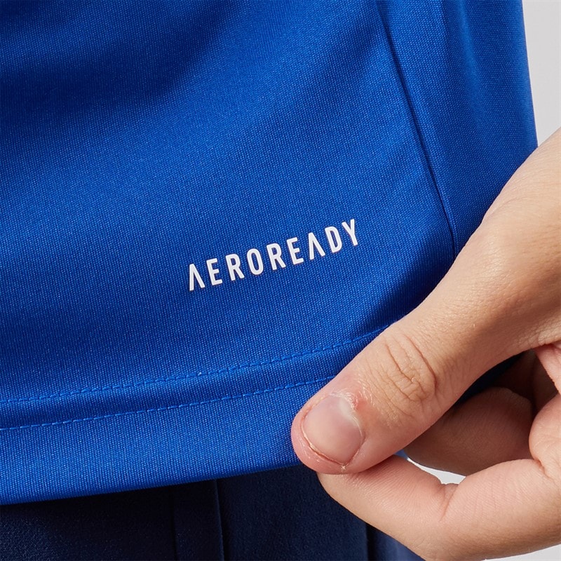 adidas Mens Entrada 22 Short Sleeve Polo Shirt Team Royal Blue - Image 5