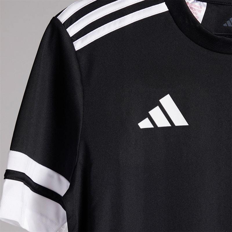 adidas Junior Squadra 25 T-Shirt Black/White - Image 3