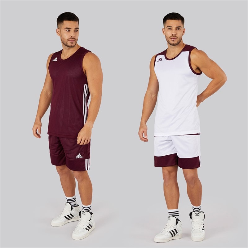 adidas Mens 3G Speed Reversible Basketball Shorts Maroon/White - Image 4