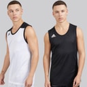 adidas Mens 3G Speed Reversible Basketball Jersey Black/White