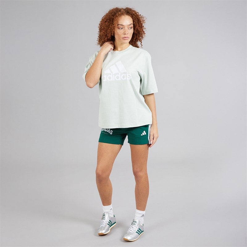 adidas Womens 3-Stripes Shorts Collegiate Green - Image 4