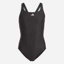 adidas Girls Cut 3-Stripes Swimsuit Black/White