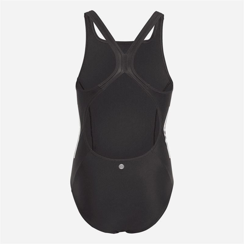 adidas Girls Cut 3-Stripes Swimsuit Black/White - Image 2