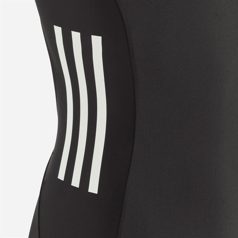 adidas Girls Cut 3-Stripes Swimsuit Black/White - Image 3