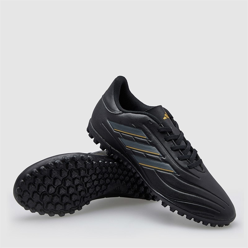 adidas Mens Copa Pure 2 Club TF Astro Football Boots Core Black/Carbon/Gold Metallic