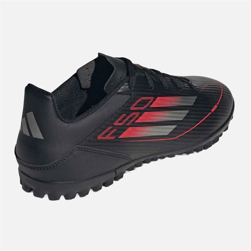 adidas Mens F50 Club TF Astro Football Boots Core Black/Iron Metallic/Lucid Red - Image 3