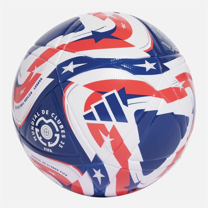 adidas FIFA 25 Club World Cup League Match Football (FIFA Quality Certified) White/Power Blue/Lucid Red/Silver Metallic - Image 2