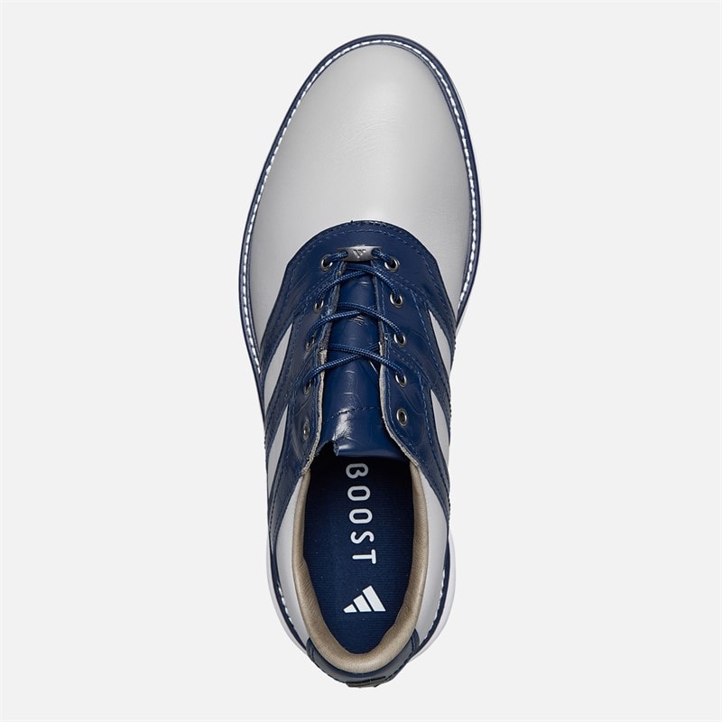 adidas Mens MC Z-Traxion Spikeless Waterproof Golf Shoes Grey Two/Collegiate Navy/Cloud White - Image 4