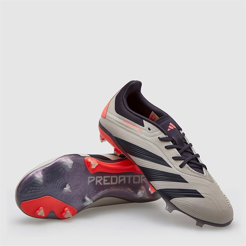 adidas Junior Predator Elite Vivid Horizon Pack FG Firm Ground Football Boots Platin Metallic/Aurora Black/Carbon - Image 1