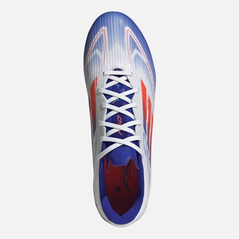 adidas Mens F50 League Advancement Pack 2G/3G Artificial Ground Football Boots Cloud White/Solar Red/Lucid Blue - Image 4