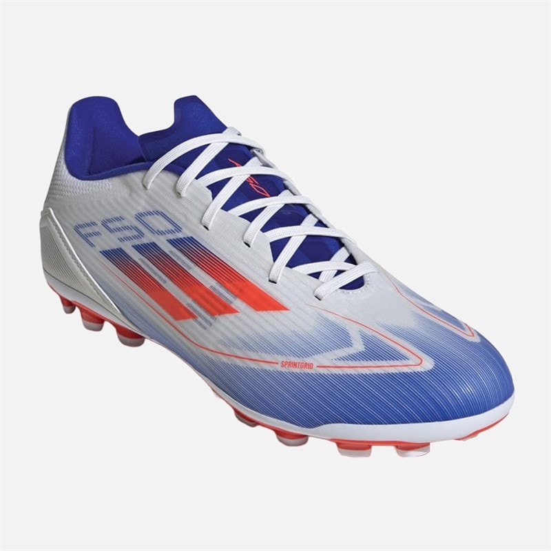 adidas Mens F50 League Advancement Pack 2G/3G Artificial Ground Football Boots Cloud White/Solar Red/Lucid Blue - Image 5