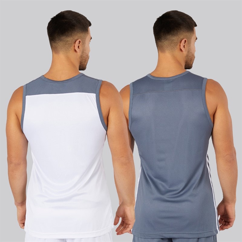 adidas Mens 3G Speed Reversible Basketball Jersey Onix/White - Image 2