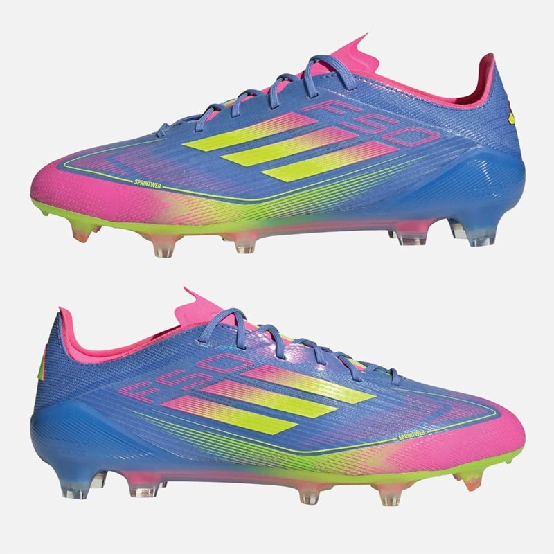 adidas Mens F50 Elite Celestial Victory Pack FG Firm Ground Football Boots Blue Fusion/Lucid Lemon/Lucid Pink