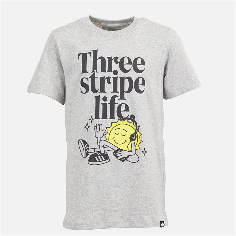 adidas Junior Boys Positivity Table T-Shirt Medium Grey Heather