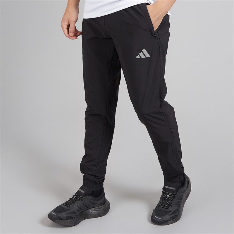 adidas Mens 3-Stripes Training Track Pants Black - Image 1