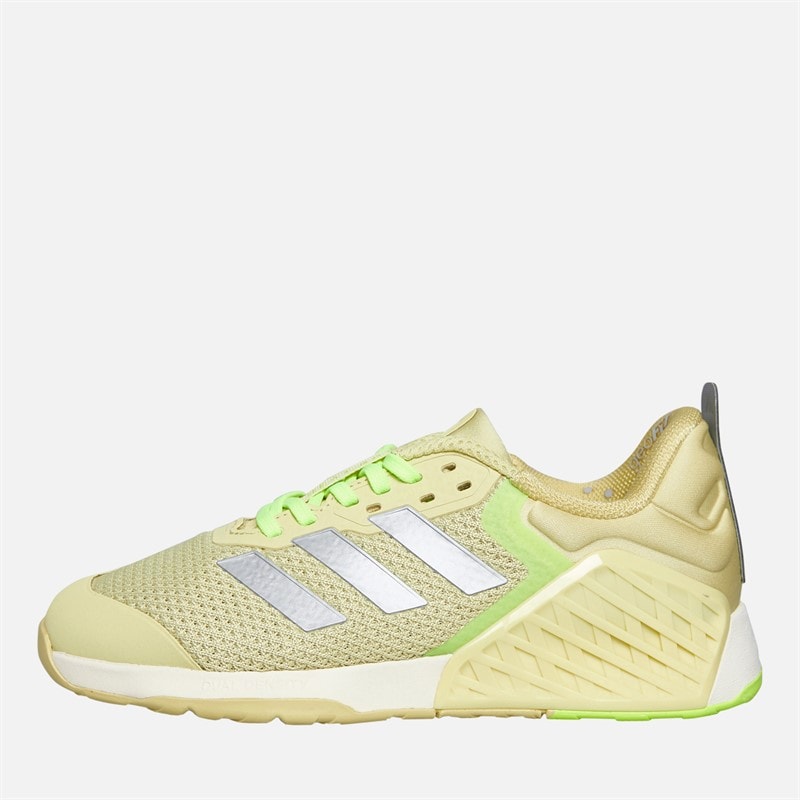 adidas Womens Dropset 3 Training Shoes Powder Yellow/Matte Silver/Lucid Lemon - Image 1