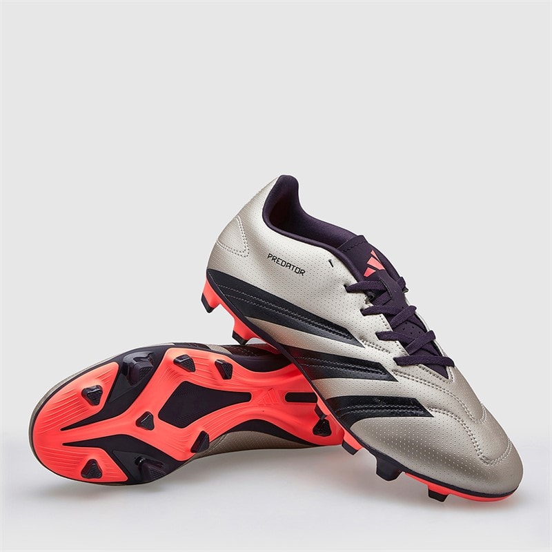 adidas Mens Predator Club Vivid Horizon Pack FXG Flexible Ground Football Boots Platin Metallic/Aurora Black/Turbo - Image 1