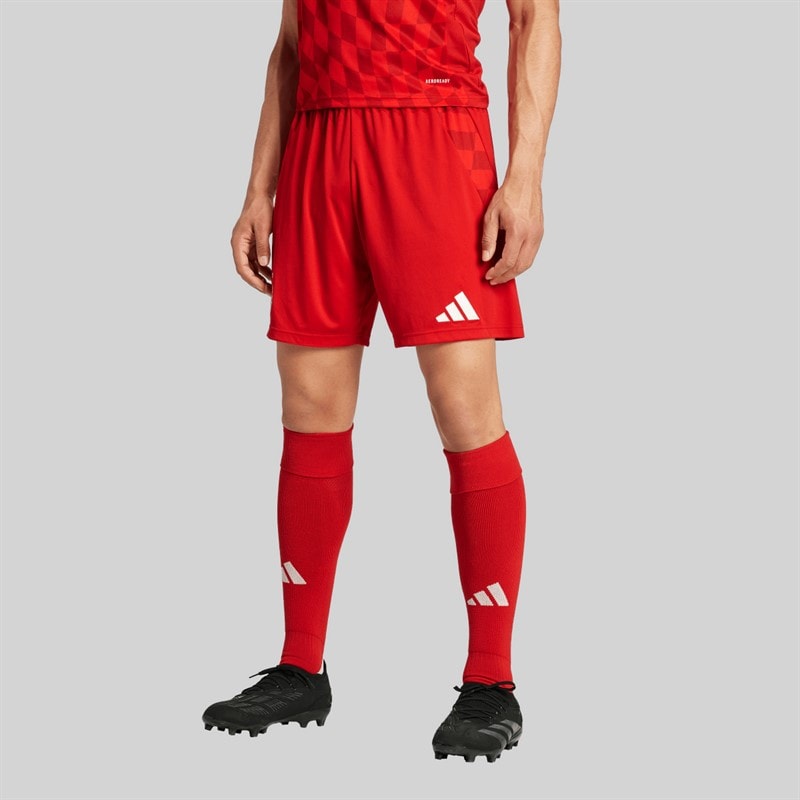 adidas Mens ABFC Aberdeen 24/25 Home Shorts Team Power Red 2 - Image 2