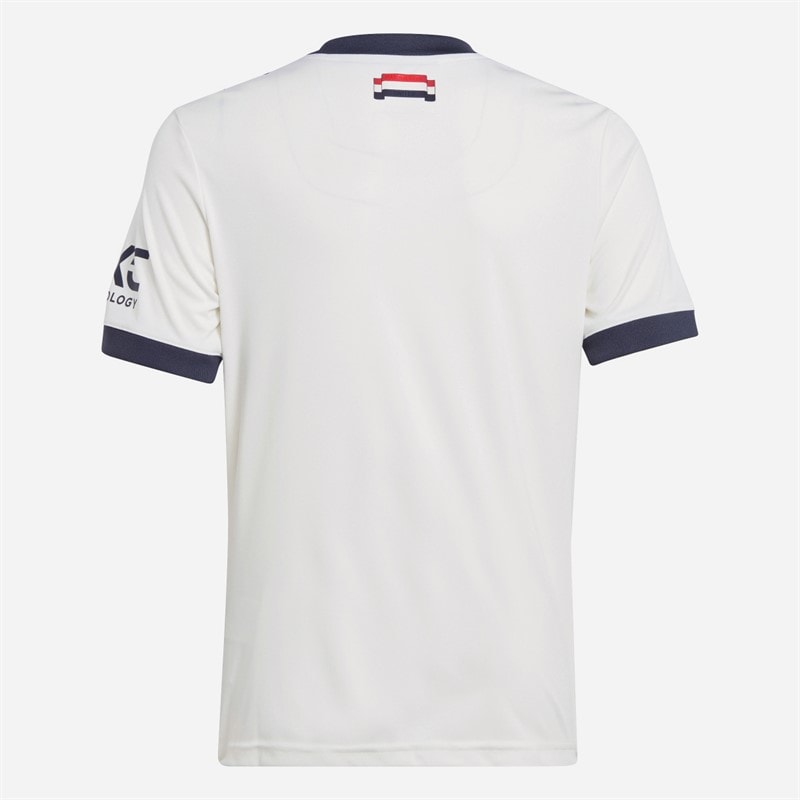 adidas Junior Boys MUFC Manchester United 24/25 Third Jersey Off White - Image 2