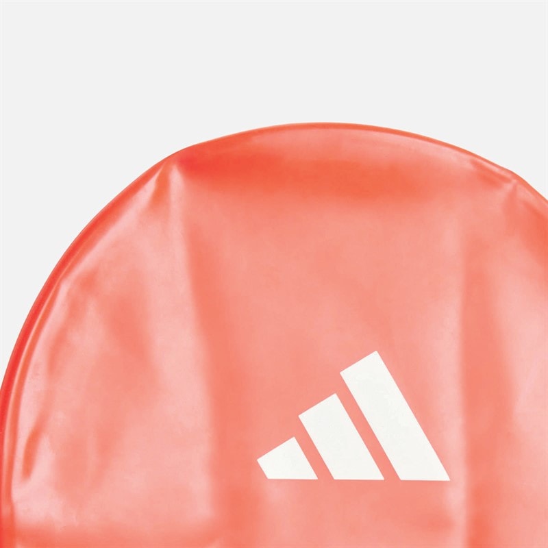 adidas Kids 3-Stripes Swimming Cap Bright Red/White - Image 5