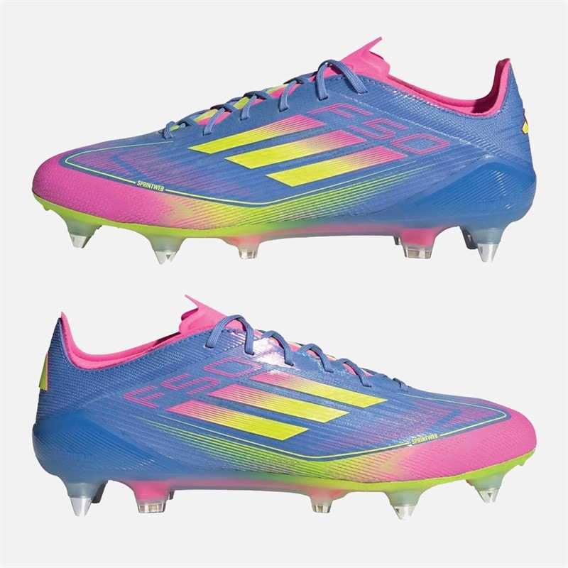 adidas Mens F50 Elite Celestial Victory Pack SG Soft Ground Football Boots Blue Fusion/Lucid Lemon/Lucid Pink