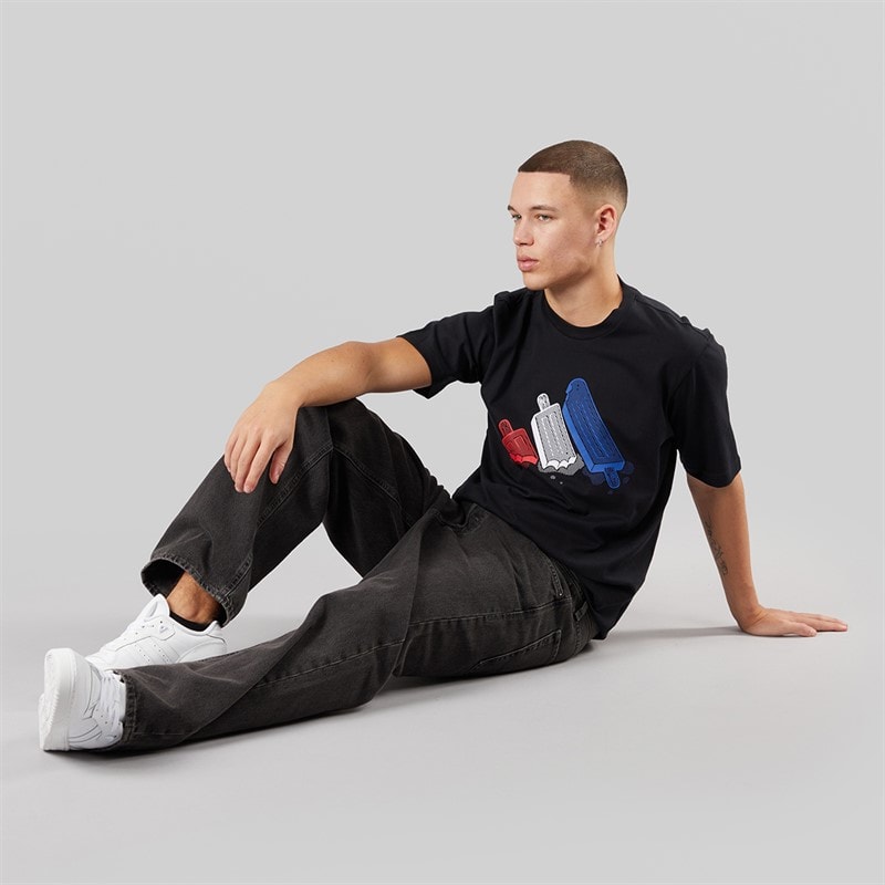 adidas Mens Lounge Ice Lolly Graphic T-Shirt Black - Image 4
