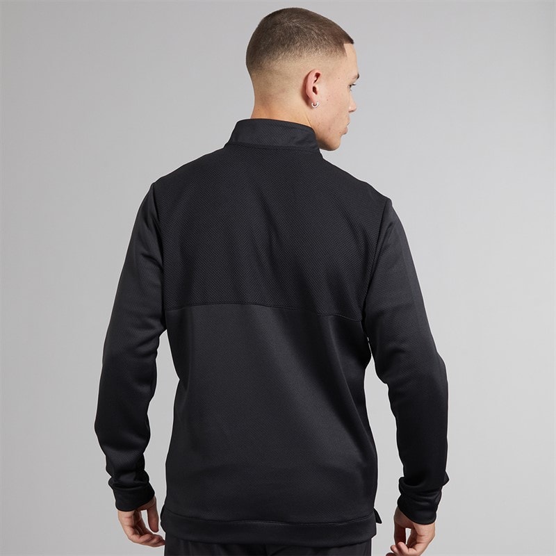 adidas Mens Golf Ultimate365 Textured Quarter Zip Black - Image 2