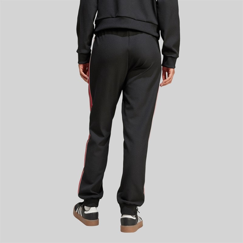 adidas Womens MUFC Manchester United Icon Track Pants Black - Image 3