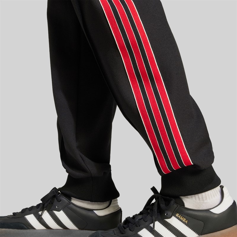 adidas Womens MUFC Manchester United Icon Track Pants Black - Image 5