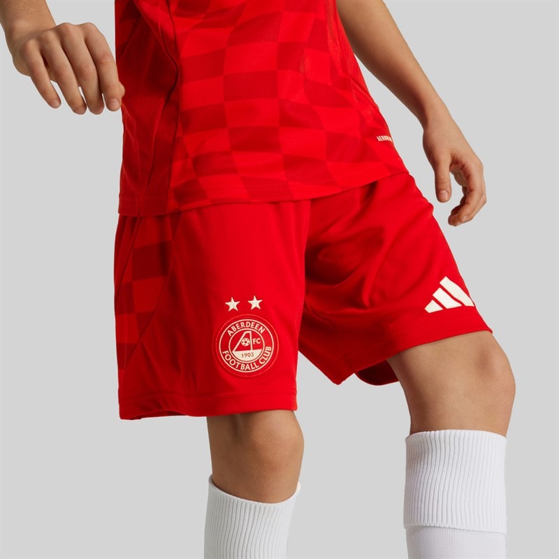 adidas Junior Boys ABFC Aberdeen 24/25 Home Shorts Team Power Red 2 - Image 3
