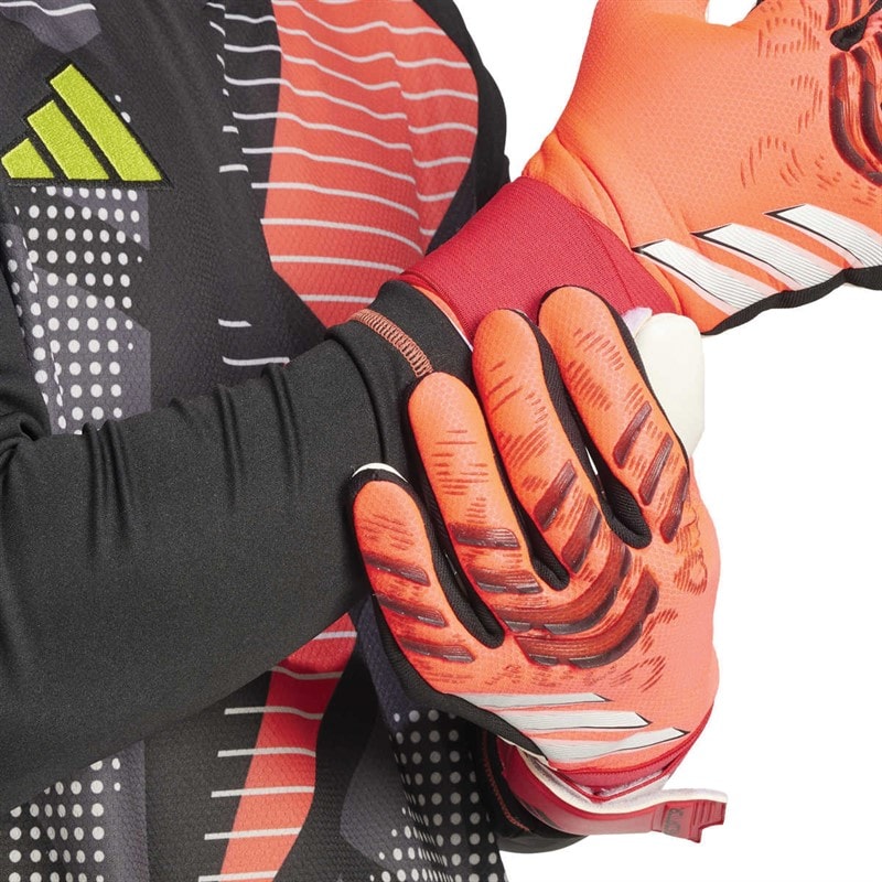 adidas Mens Predator 25 Competition Goalkeeper Gloves Lucid Red/Black/White - Image 3