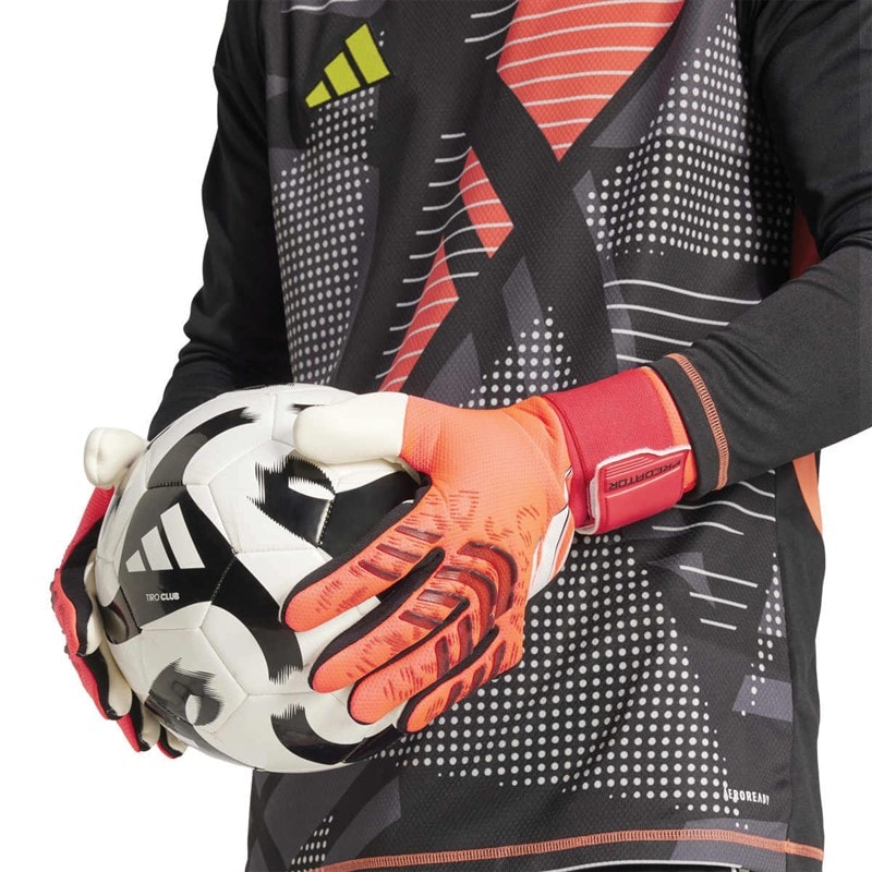 adidas Mens Predator 25 Competition Goalkeeper Gloves Lucid Red/Black/White - Image 5
