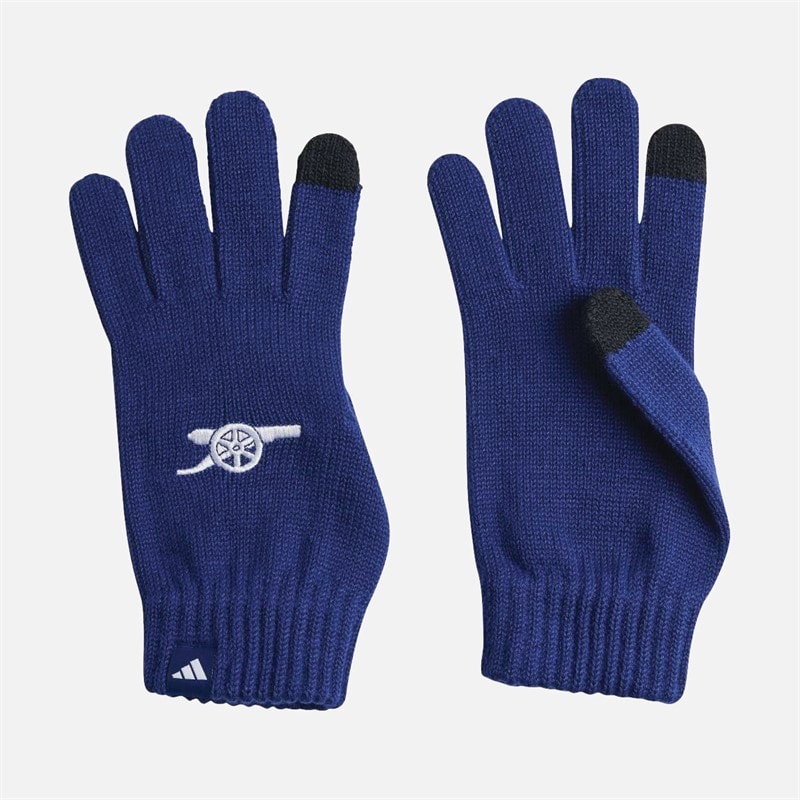 adidas Mens AFC Arsenal Knitted Gloves Victory Blue/White - Image 1