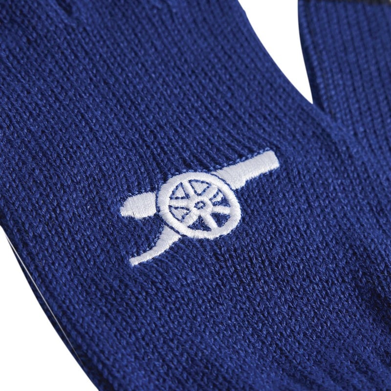 adidas Mens AFC Arsenal Knitted Gloves Victory Blue/White - Image 2