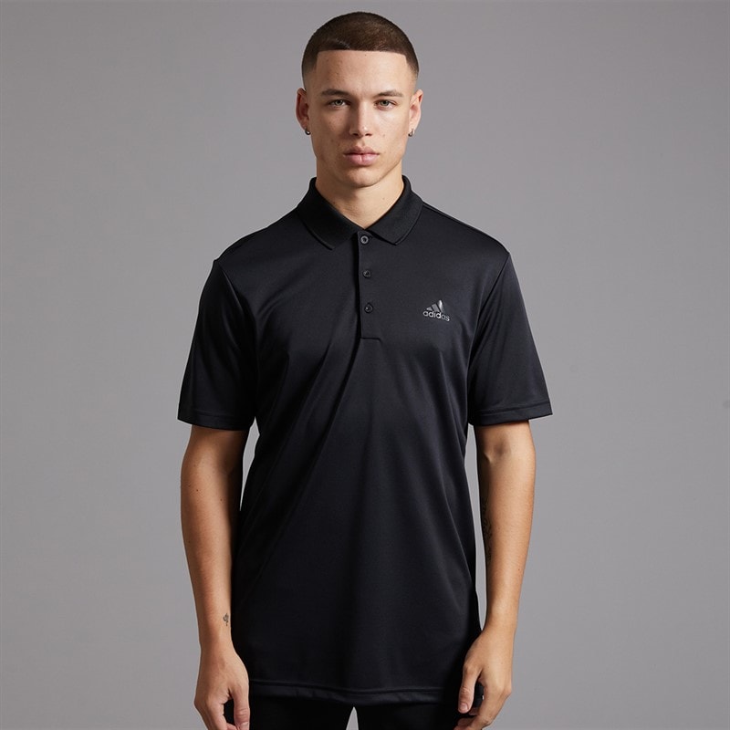 adidas Mens Golf Performance Polo Shirt Left Chest Black