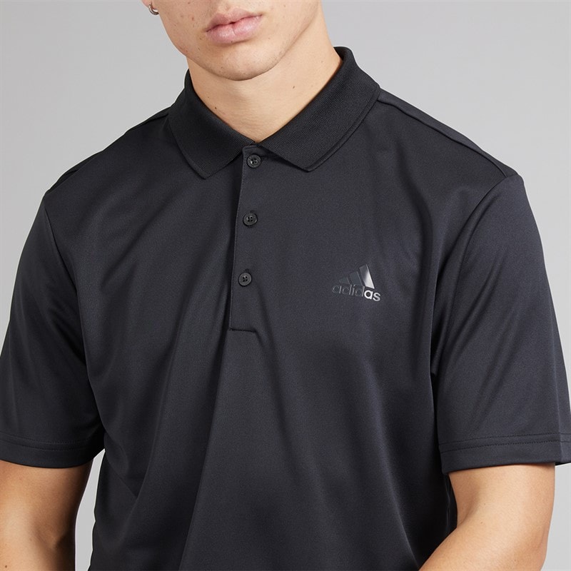 adidas Mens Golf Performance Polo Shirt Left Chest Black - Image 3