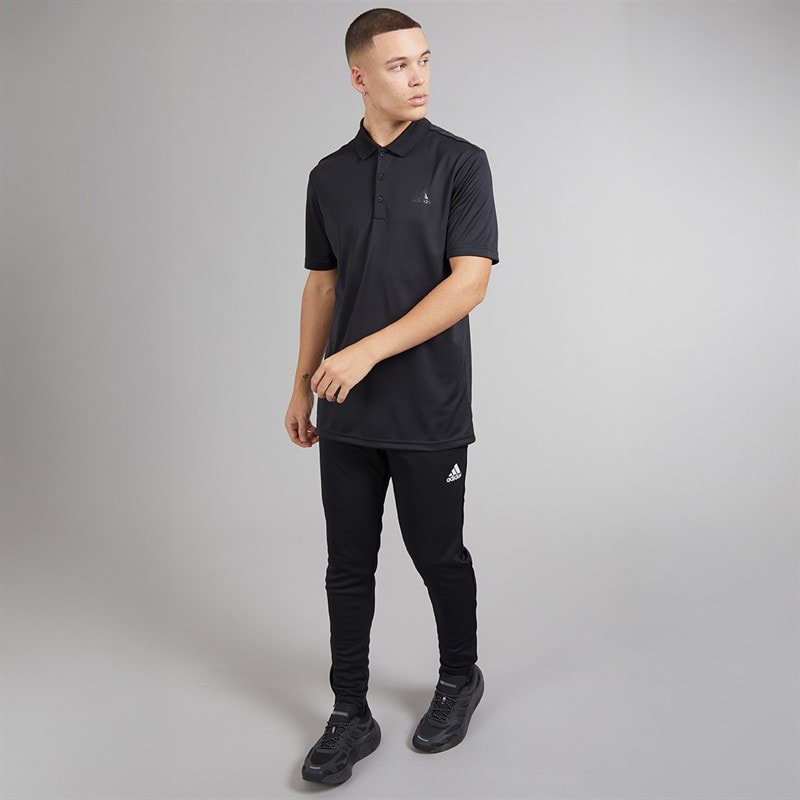 adidas Mens Golf Performance Polo Shirt Left Chest Black - Image 4
